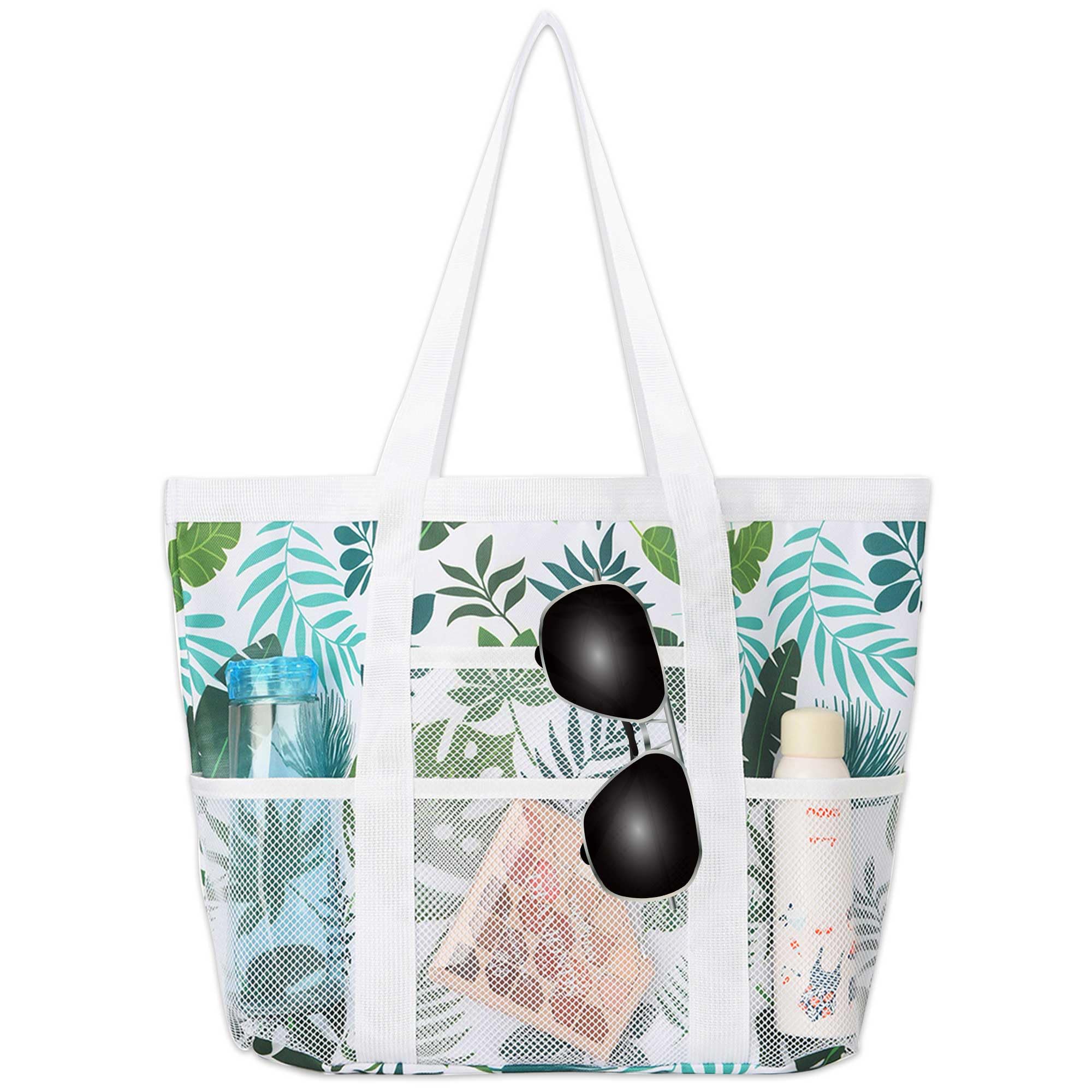 Beach Bags for Women Beach Tote Bag with Zip and Pocket
