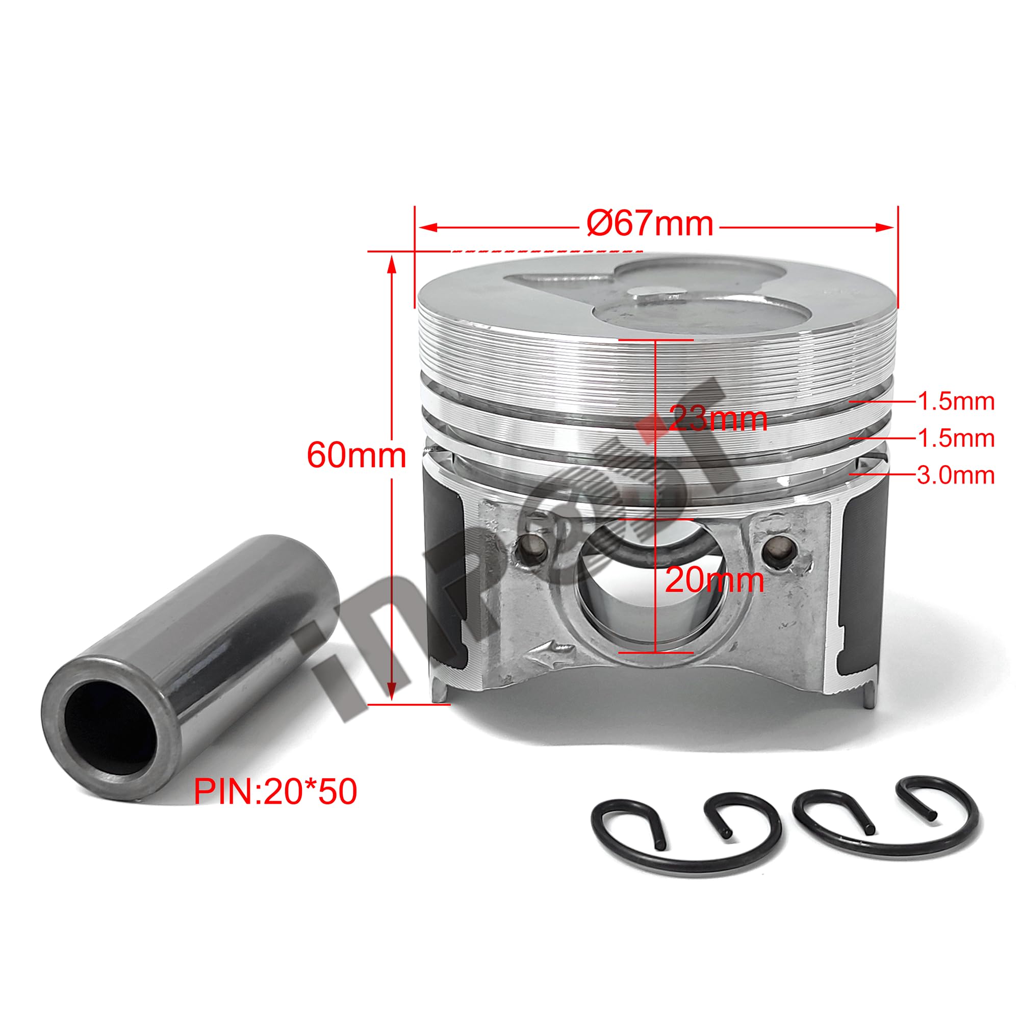 D722 Kit di ricostruzione revisione Compatibile con Kubota D722B K008 G1900 B7300HSD BX1860D ZD18
