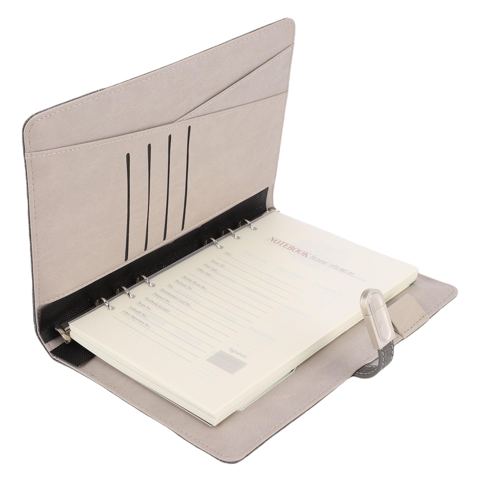 Fockety Quaderno Smart Business, 160 pagine, portatile, con disco, lampada e registrazione audio, caricabatterie wireless da 15 W, agenda intelligente compilabile per la scuola