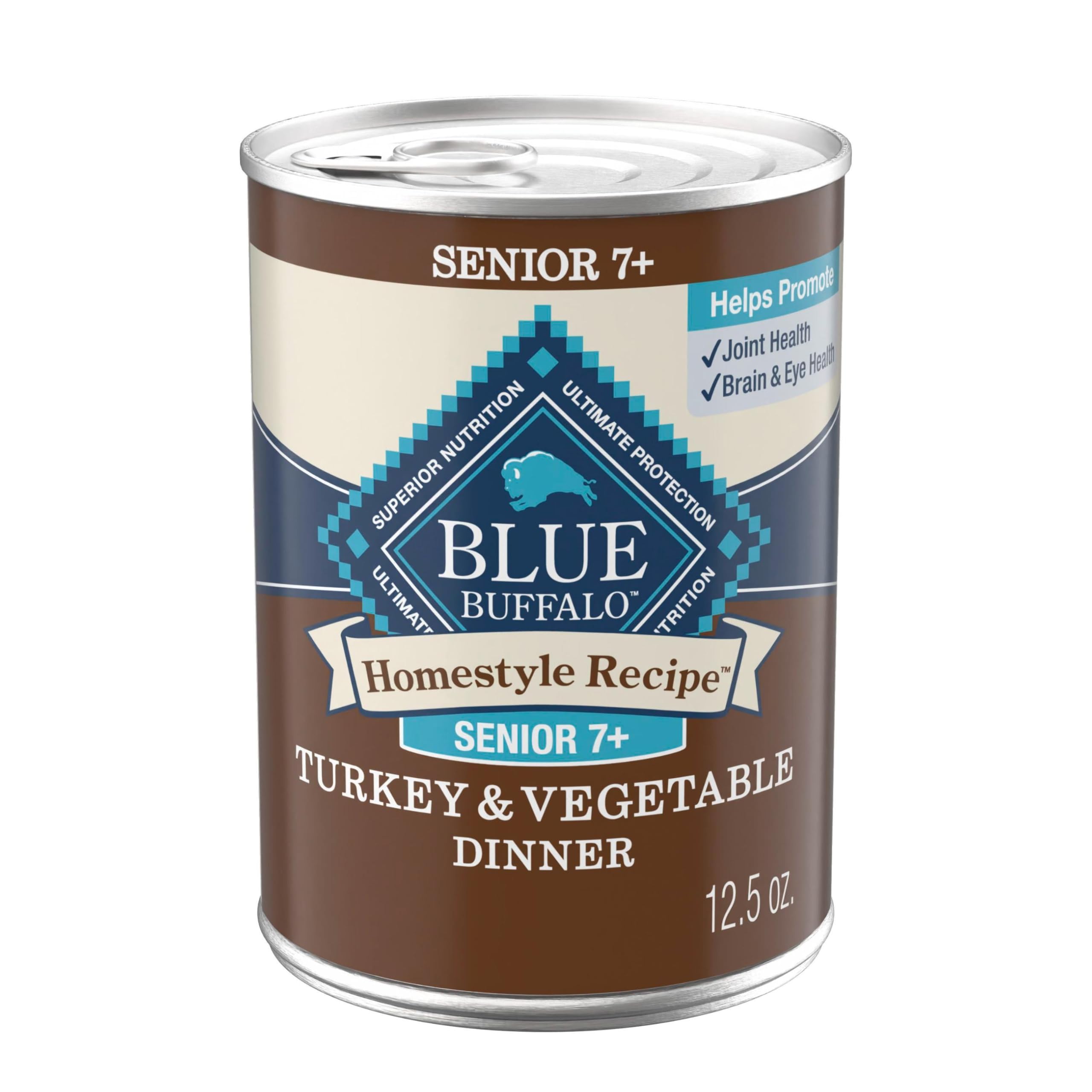 Blue Buffalo Homestyle Recipe Turkey Senior Wet Dog Food, 12.5 oz, 12 ct
