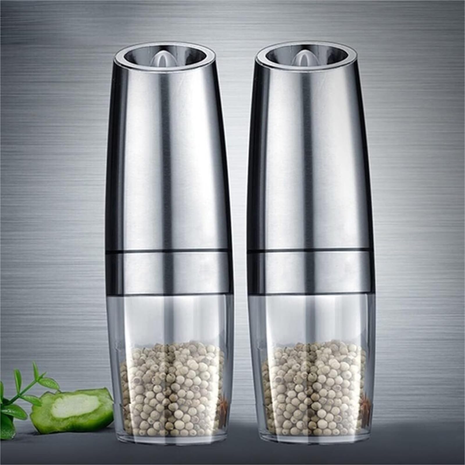 Młynek Do Przypraw Pieprzu Elektryczny Młynek Do Pieprzu Soli Pepper Led Light Spice Młynki Ziarna Mielenie Porcelany Do Różnych Przypraw(1pcs)