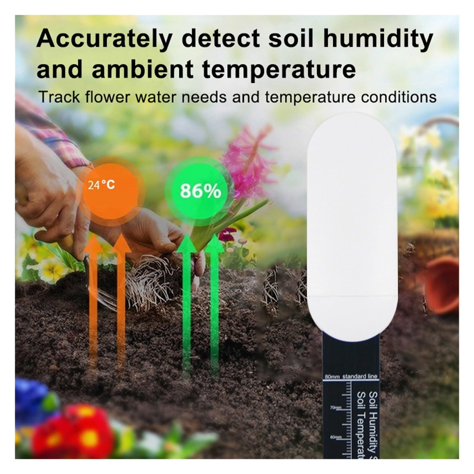 Misuratore di umidità, Tester del terreno, sensore di umidità, temperatura, umidità, monitor APP, automazione del giardino, rilevatore di irrigazione(10 pcs)