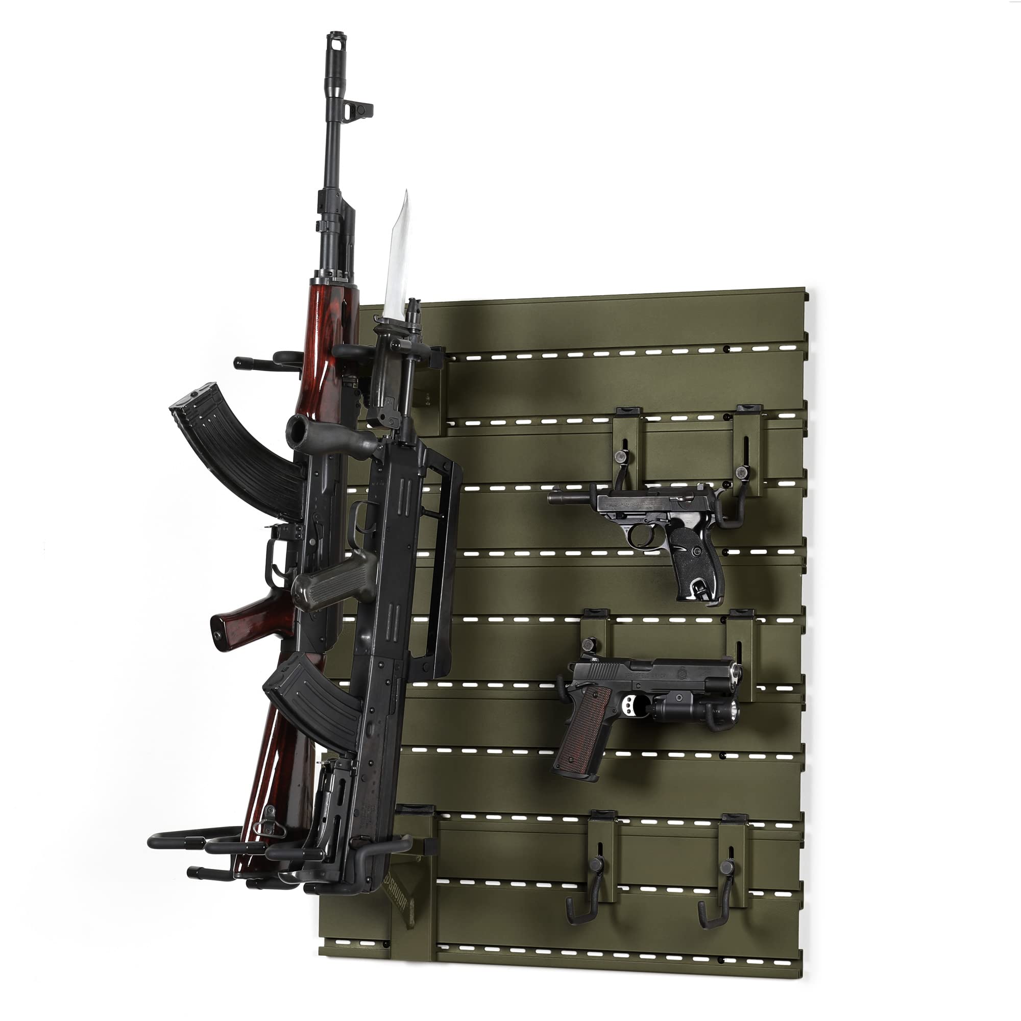 Savior Equipment Wall Rack System Heavy-Duty Steel Tactical Rifle Carbine Shotgun Handgun Storage Wall Mount, Modular Firearms Gun Wall Gear Accessories Organizer, Holds up to 6 Rifles & 6 Pistols