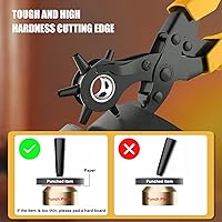 Vista 6 de Perforadora de Cuero Diyife®, Juego Completo de Herramientas de Perforación para Cinturón, Correa de Reloj, Zapato, Manualidades, Correa de Bolso