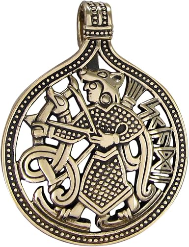 Bronze Skadi Norse Goddess Pendant 