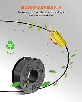TECBEARS PLA 3D Yazıcı Filament 1.75mm Mavi, Boyut Doğruluğu +/- 0.02 mm, 1 Kg Makara, 1'li Paket