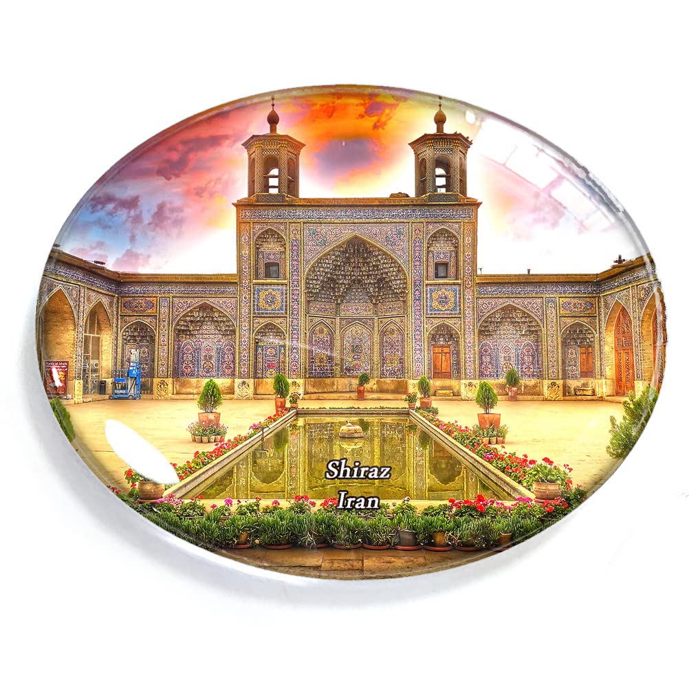 Shiraz Iran Magnet Fridge Refrigerator Freezer Magnet Sticker Souvenir Decorations Oval Crystal Magnet Kitchen Whiteboard