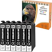 Starlet24 6 x 603XL Printer Cartridges Compatible with Epson 603 XL Black for Expression Home XP-3105 XP-2100 XP-2105 XP-4100 XP-4105 Workforce WF-2830 WF-2810 WF-2835 WF-2850
