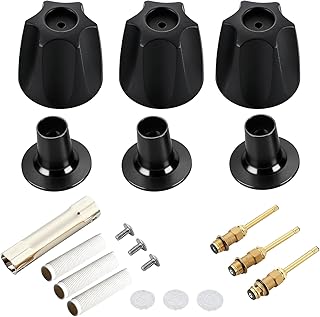 39619 Bathtub and Shower 3-Handle Remodel/Rebuild Trim Kit for Price Pfister Verve Faucets, Includes 12H-2H, 12H-2C, 12H-18D Stems and Flange Base and 3 Stems