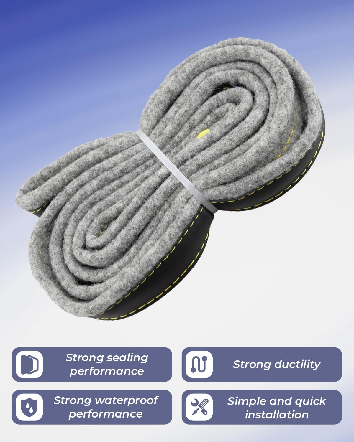 DC97-07618A Dryer Drum Felt Seal Fit for Samsung, Replace AP4453798 PD00025731 PS4218879 3998155, 2 Pcs