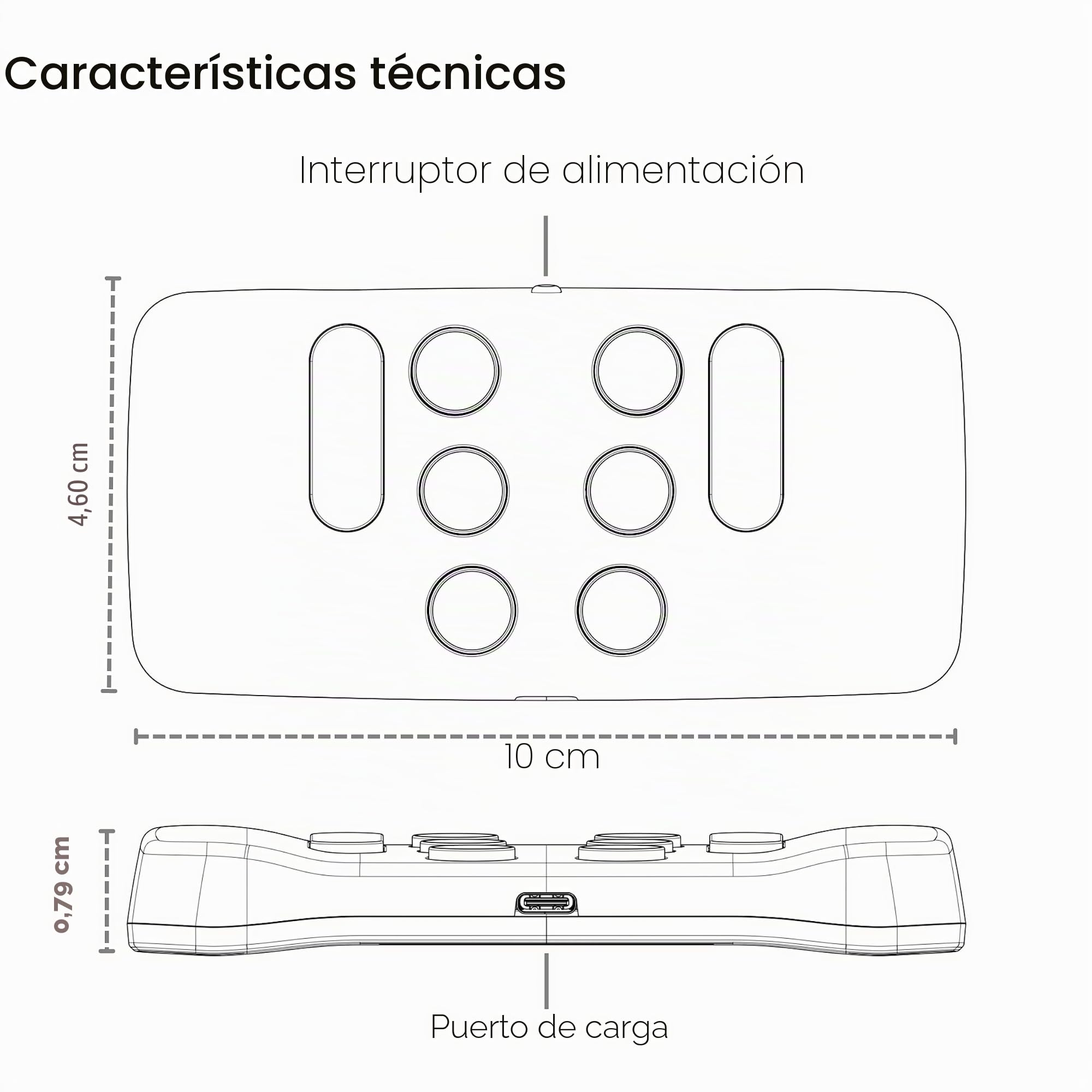 Hable One El Teclado Braille más Compacto para Personas con discapacidad Visual para iPhone, Android y tabletas diseñado para facilitar y agilizar la Escritura de Estudiantes y Personas ciegas