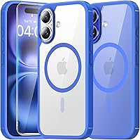 Vista 142 de TAURI Funda magnética 5 en 1 diseñada para iPhone 14 para iPhone 13, [compatible con MagSafe] con 2 protectores de pantalla + 2 protectores de lente