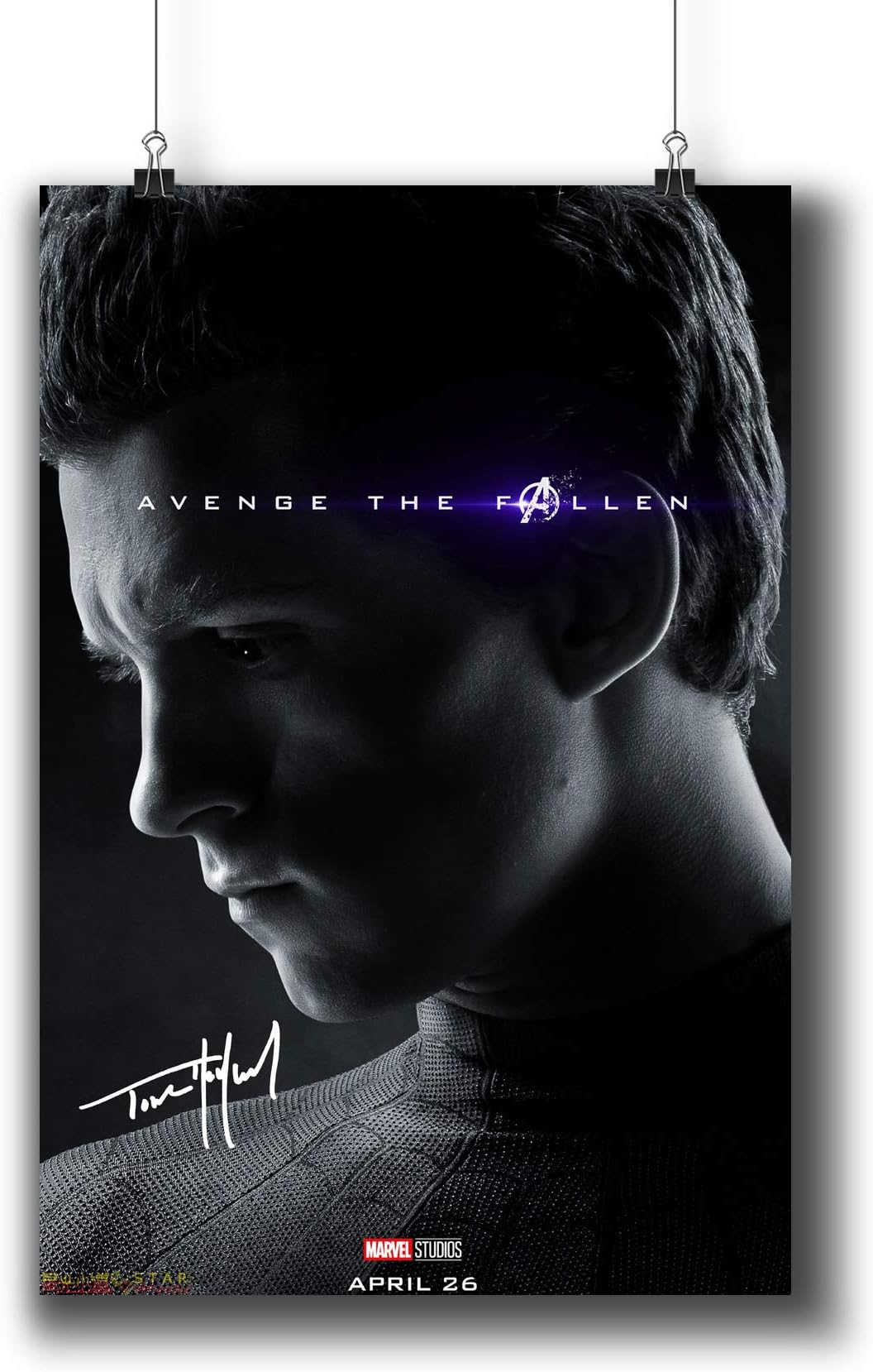 Avengers: Endgame (2019) Movie Poster Small Prints 183-327 Spider Man Reprint Signed Casts,Wall Art Decor for Dorm Bedroom Living Room (A4|8x12inch|21x29cm)
