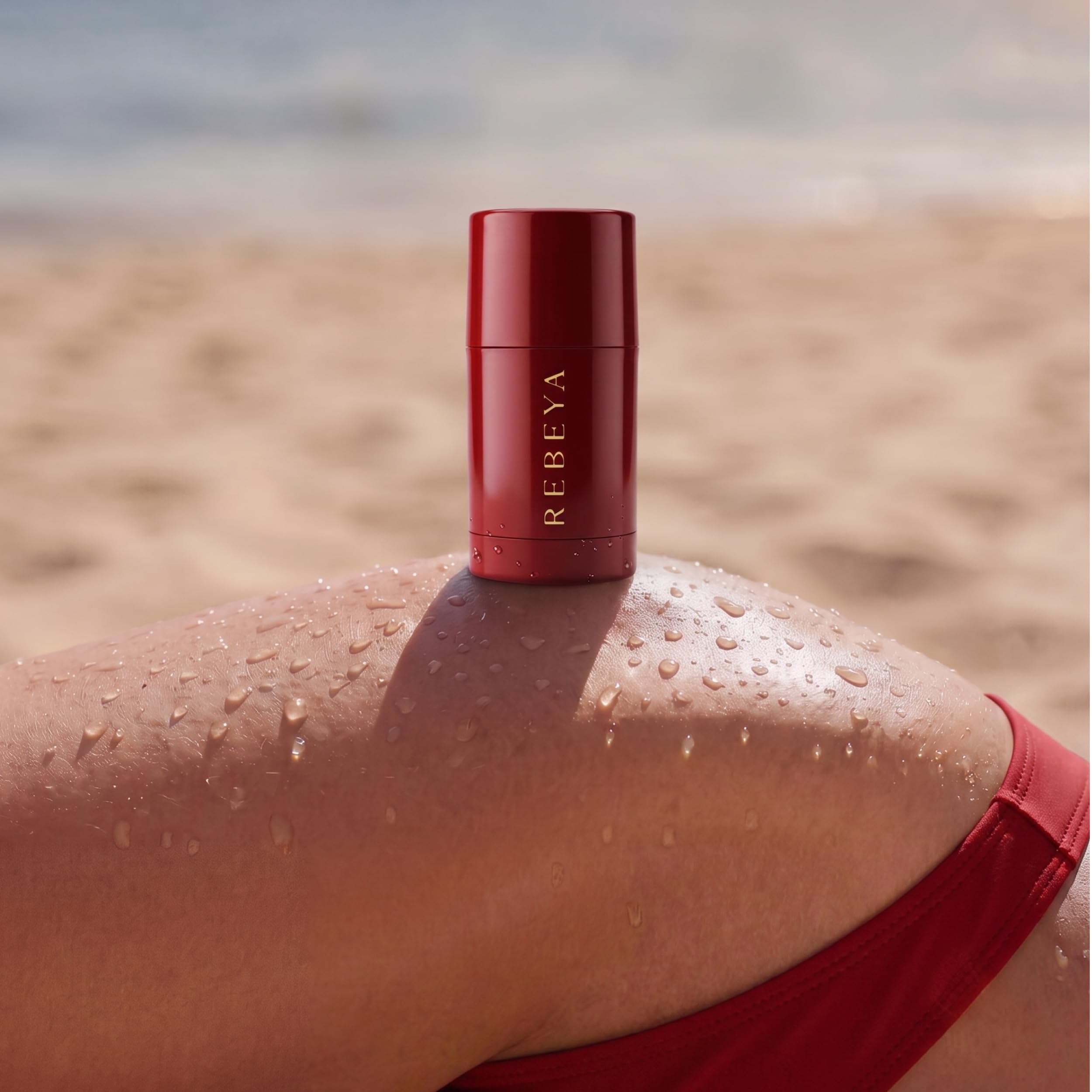 REBEYA SOL LIBRE - Stick solare 50 protezione solare SPF 50+ waterproof invisibile - stick protezione solare per zone sensibili con olio Buriti e Maracuja, formato mini pratico