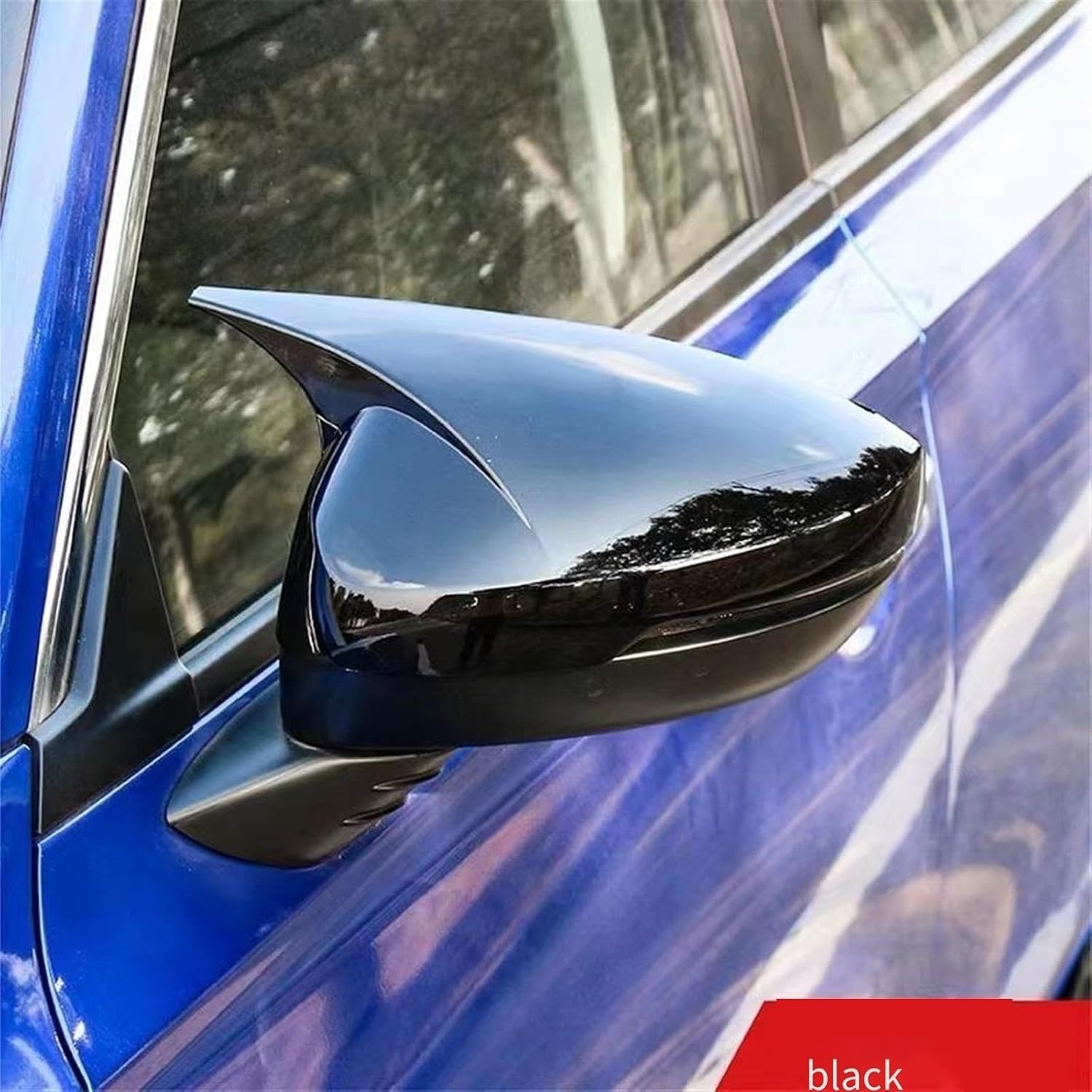 Kiyah Compatible for Civic 11th Gen 2022 2023 Rearview Side Mirror Cover Wing Cap Sticker Exterior Door Rear View Case Trim Carbon Fiber (Color : Gloss Black)