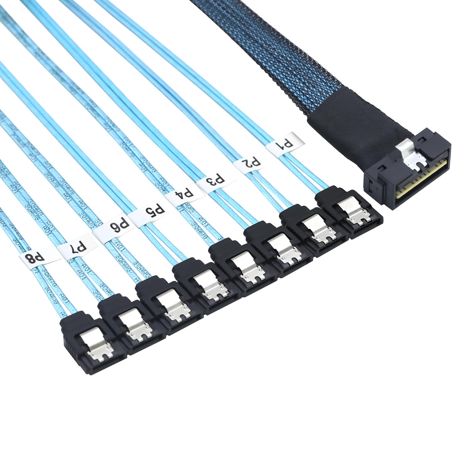 PCI-E Ultraport Slimline SAS 4.0 LP SFF-8654 8i 74-pinowy do 8X SATA 7-pinowy kabel wewnętrzny serwera 1 m