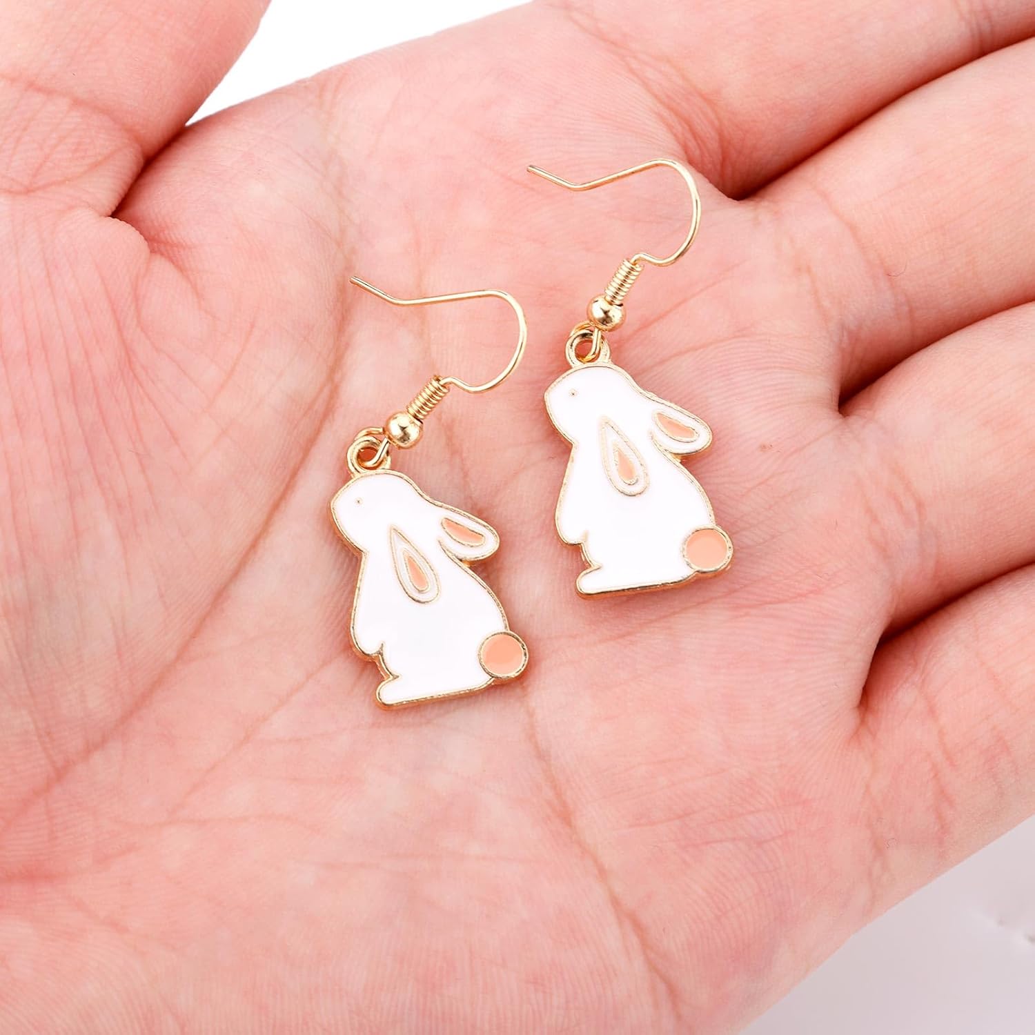 Easter Bunny Earrings, Kawaii Rabbit Drop Earring Sweet Cute Animal Dangle Earrings Happy Easter Earrings Perfect Jewelry Gift for Women Spring Holiday Party - Image 4