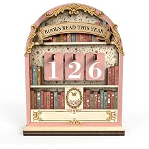 Book Accessories, Book Gifts for Book Lovers, Books Read This Year Counter, Reading Progress Tracker for Home Library Display, Wooden Book Lover Gifts for Readers and Writers