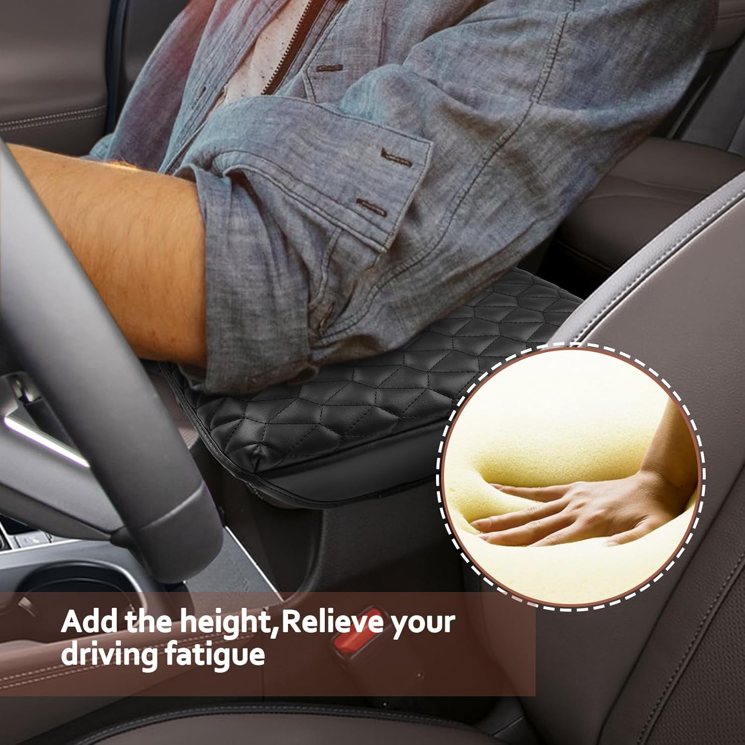 SKTU for 2019 2020 Hyundai Santa Fe Central Console Armrest Pad 2020 Santa Fe TM Seat Box Cover Hyundai Automotive Car Center Console Soft Cushion