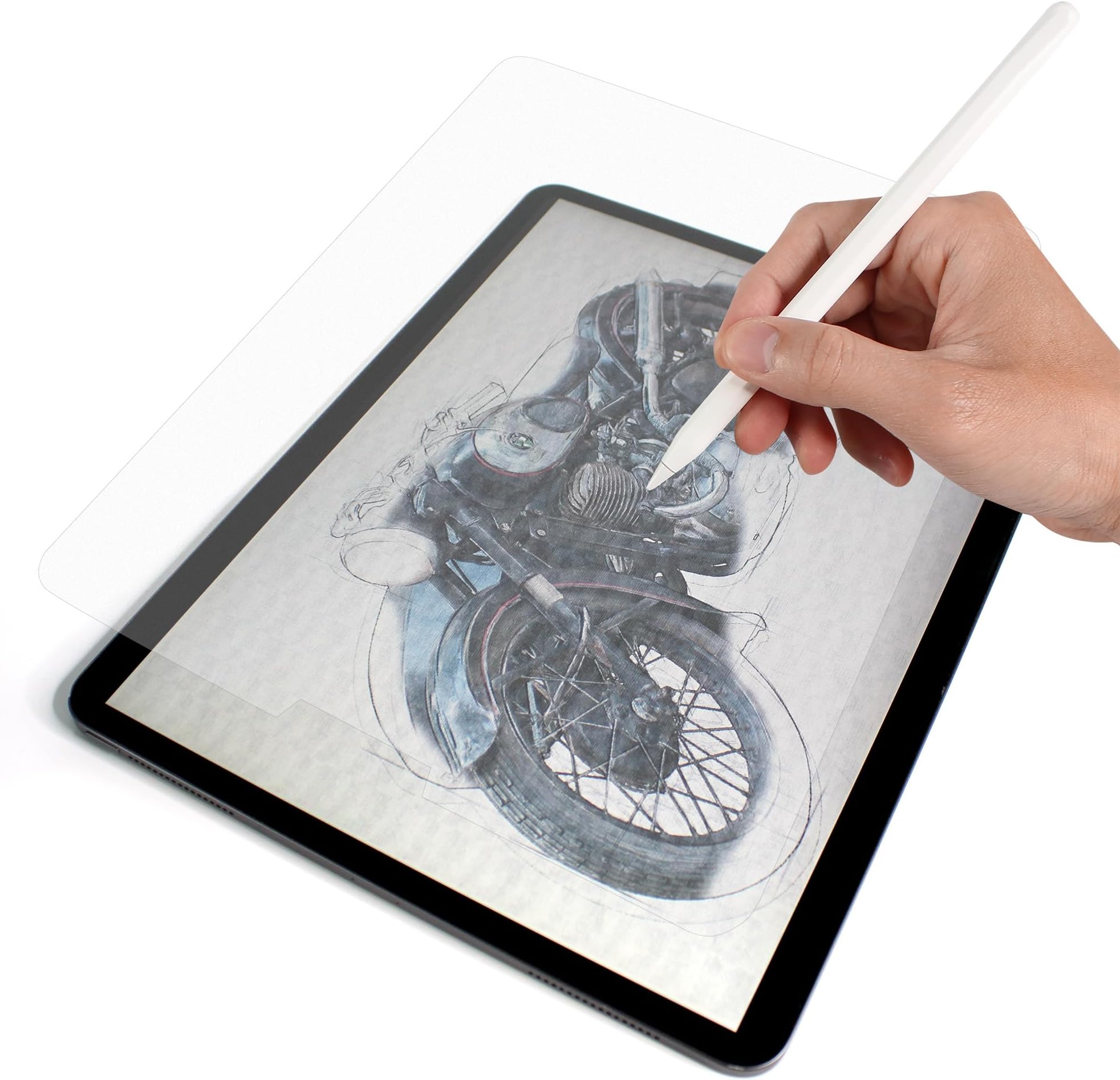 Made in Japan Paper Texture Paper-Like Anti Glare Matte PET Screen Protector for New iPad Pro 12.9 Inch Without Home Button 2018 A1876 A1983 A1895 A2014 [2 Pack]