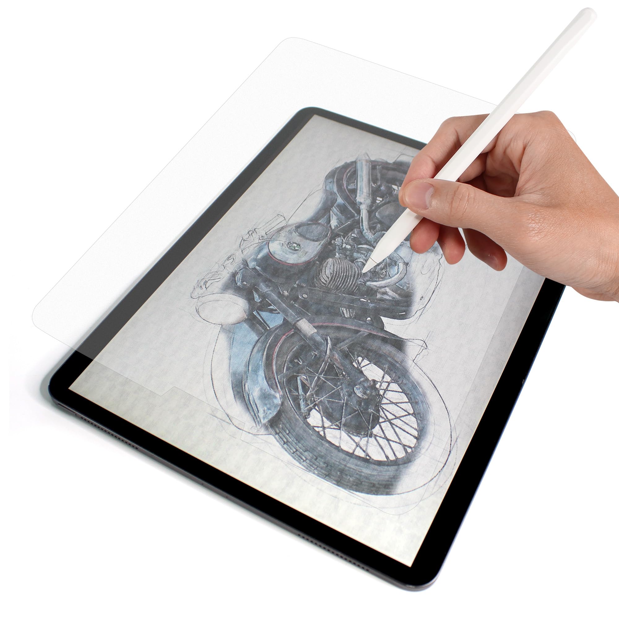 - Made in Japan Paper Texture Paper-Like Anti Glare Matte PET Screen Protector for New iPad Pro 12.9 Inch Without Home Button 2018 A1876 A1983 A1895 A2014 [2 Pack]