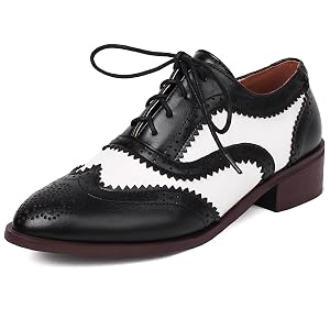 Brogue Oxford Braid Women Classic Pointed Toe Derby