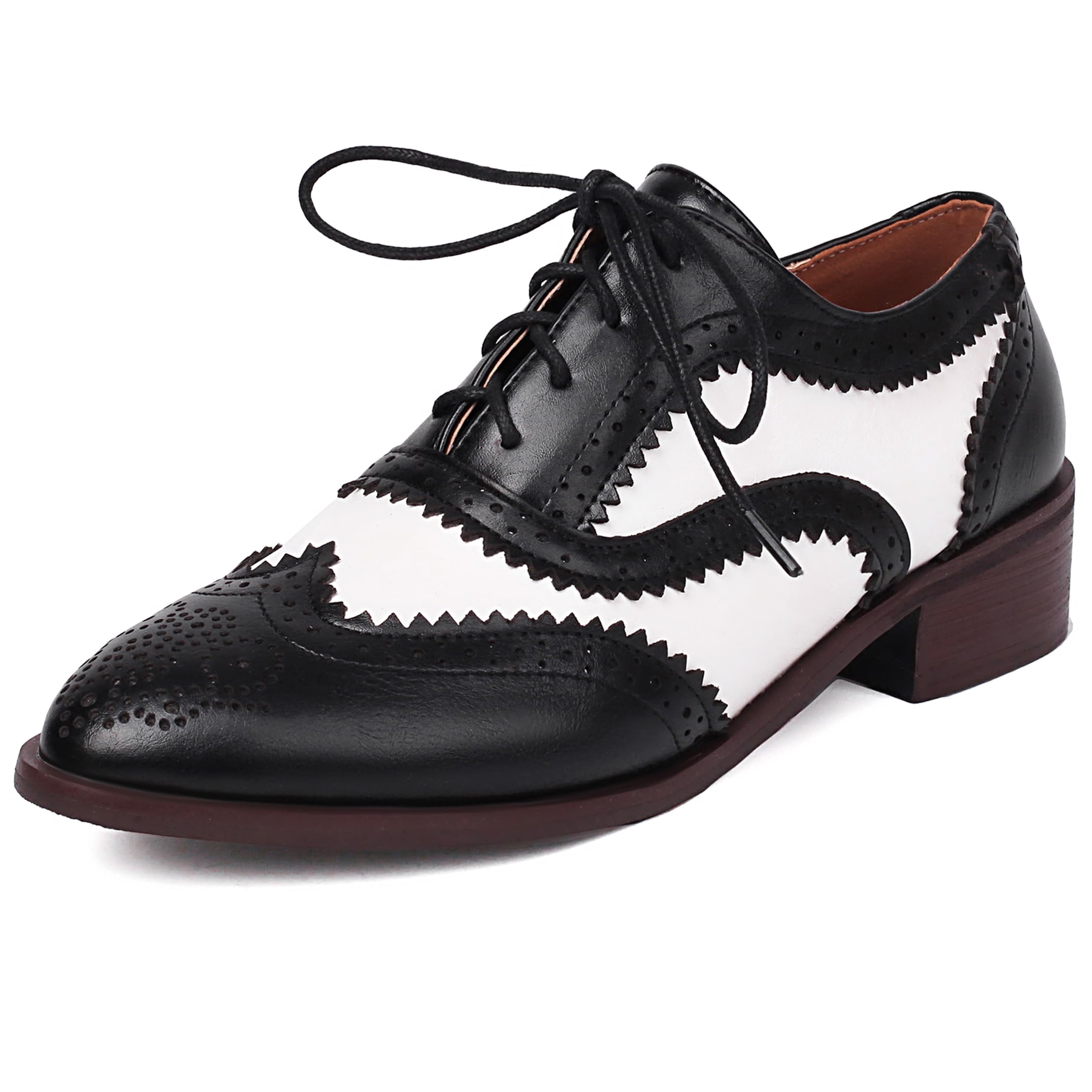 Brogue Oxford Braid Women Classic Pointed Toe Derby