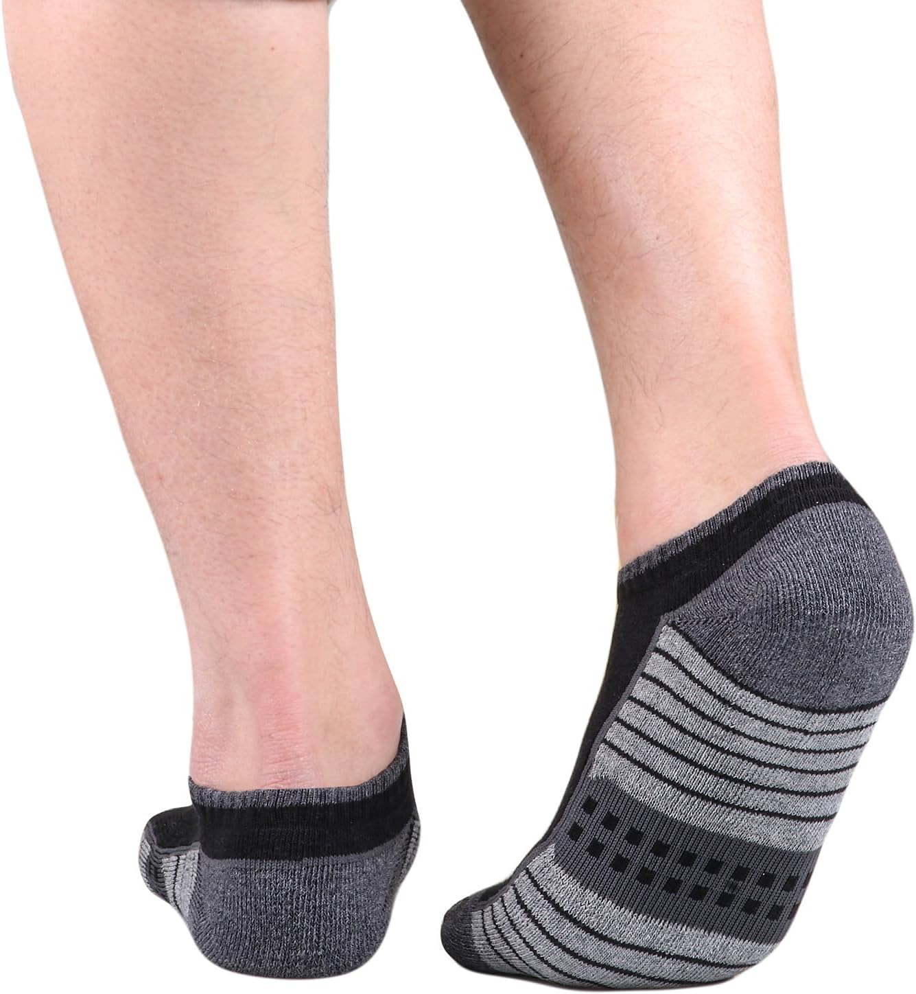 YUEDGE Men's Ankle Socks Cushioned Athletic Running Socks For Men Moisture Wicking Low Cut Mens Socks, 5 Pairs - Image 4