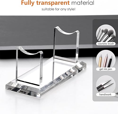 Miniatura 3 de SANRUI Soporte de acrílico para bolígrafo, soporte de exhibición para lápiz estilográfico, soporte para brochas de maquillaje, soporte para