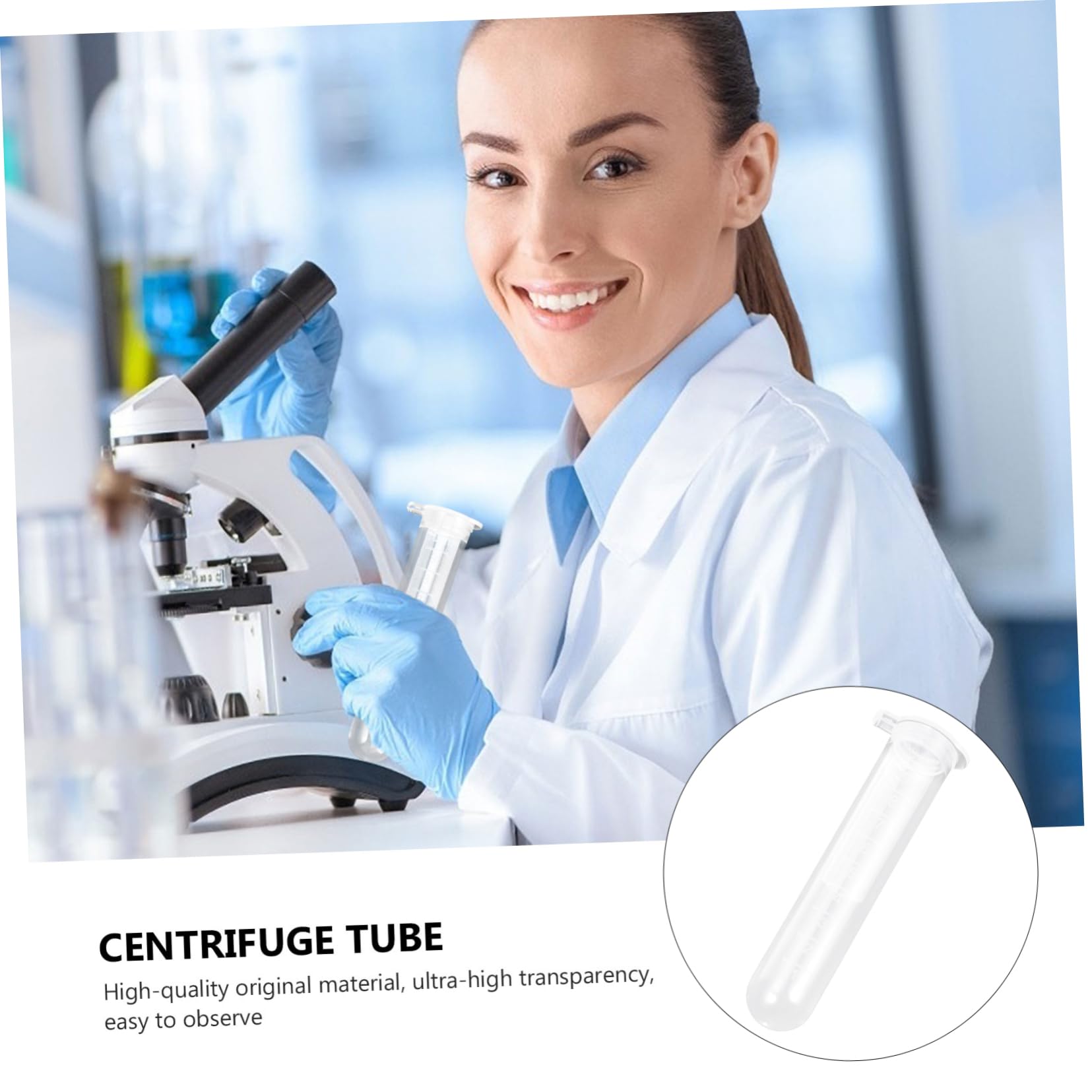 Provette da Centrifuga 10ml 200 Pezzi in Plastica Scala