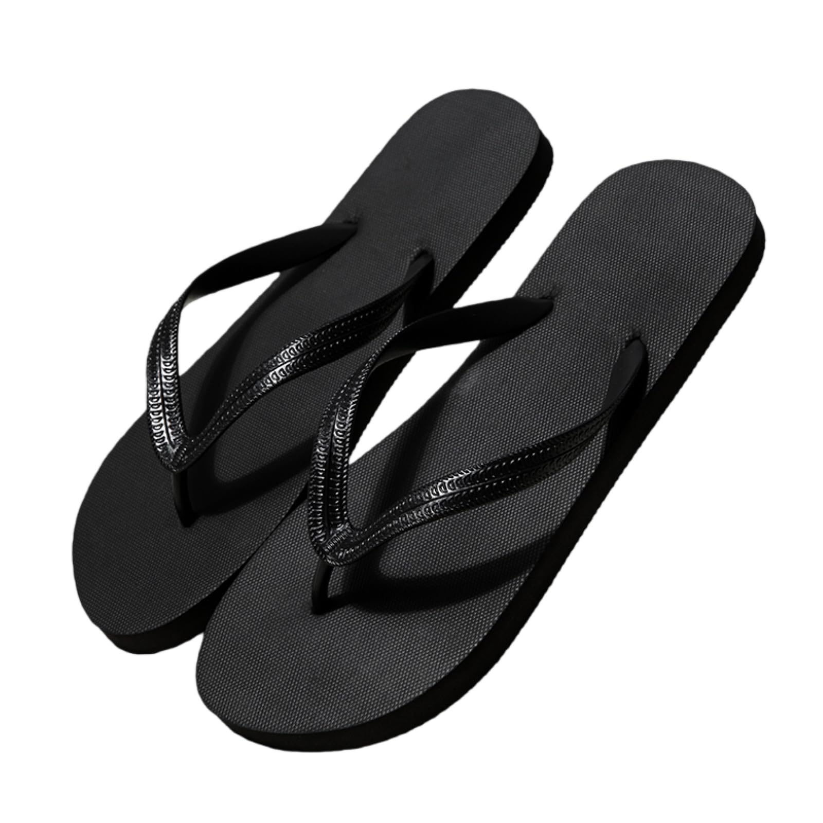 Tongs d'été homme noir avec semelle mousse ultra légère et souple