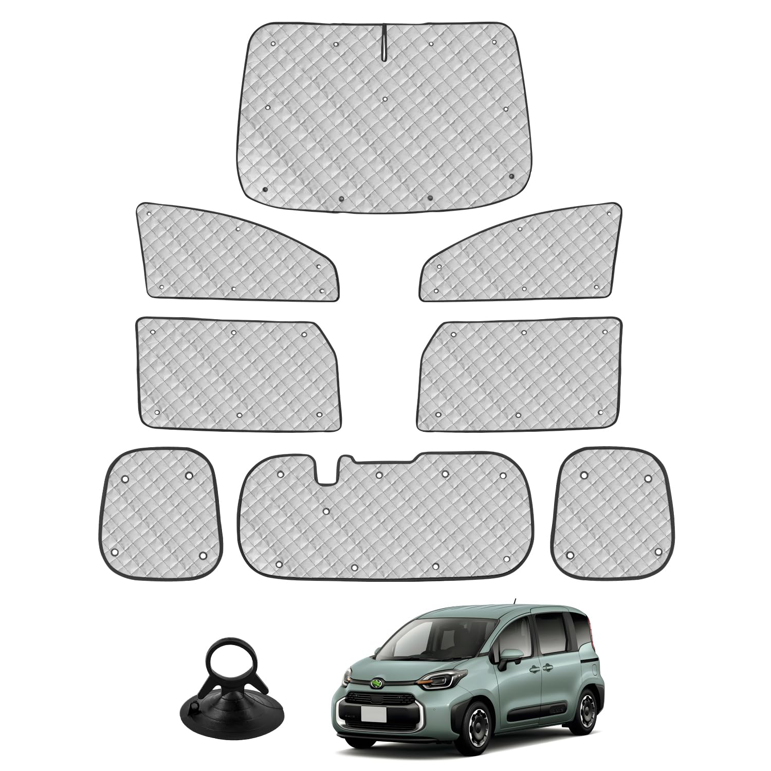車中泊用　マルチサンシェード Amazon | 車用サンシェード 車中泊 盗難防止 zeosマルチ