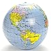 SWR 36 Inch PVC Inflatable World Globe, Blue - Educational Toy for Children and Adults