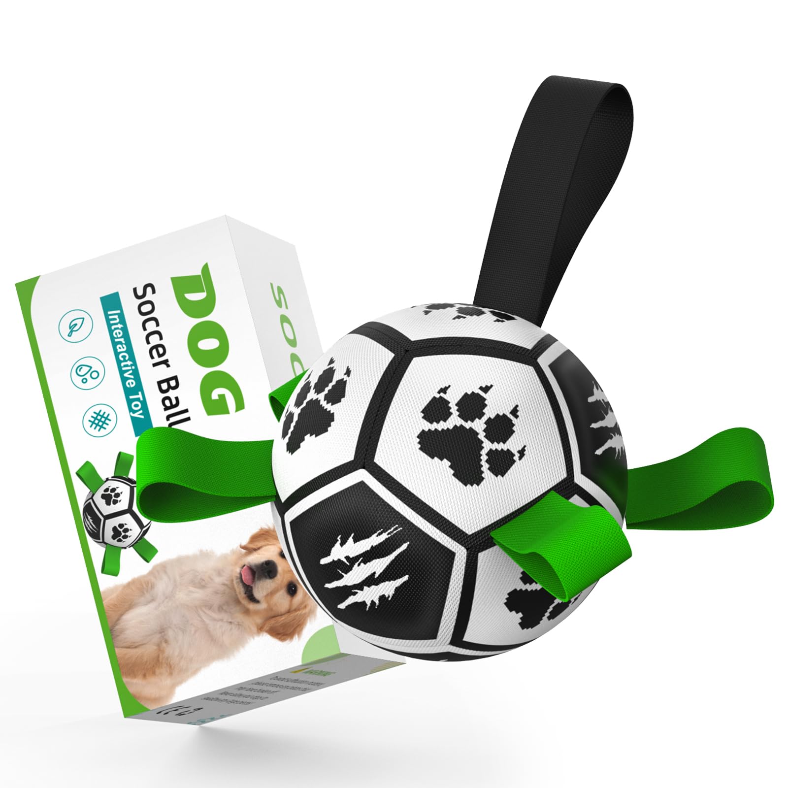 Diman 5 Inch Dog Ball, Dog Soccer Ball with Straps, Dog Toys for Small Dogs | Small Dog T…
