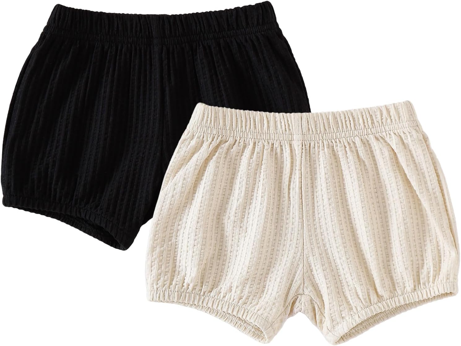 SOBOWO Baby Bloomers Shorts Diaper Covers for Girls Boy Soft Ribbed Solid Toddler Infant Underwear Casual Summer Shorts 6M-3T