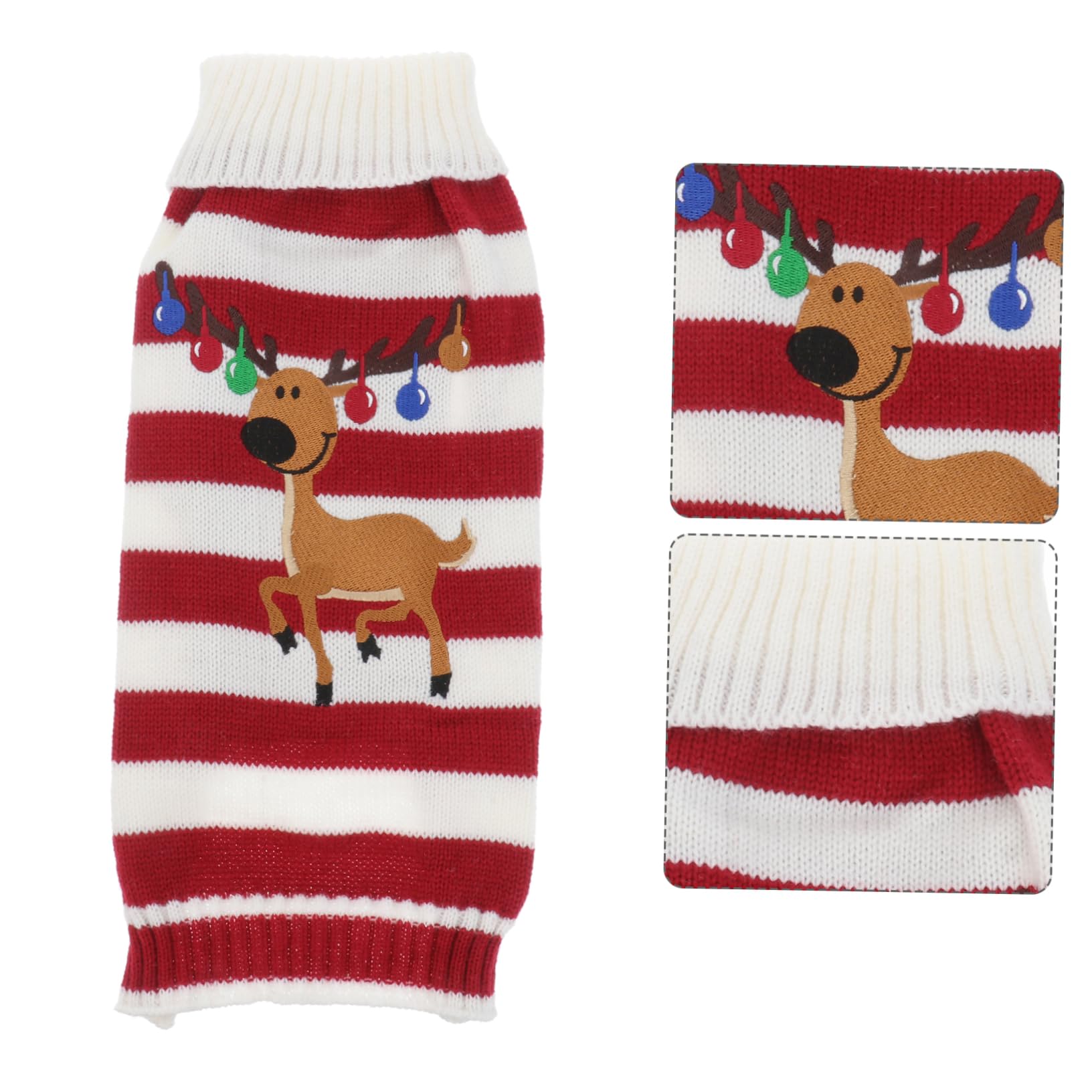 BESPORTBLE Roter Hundepullover aus Acrylfasern mit Elchmuster Ärmelloses Design für Stilvolle Weihnachtsfeiern im Winter Gemütlicher Pullover für Mittelgroße Hunde