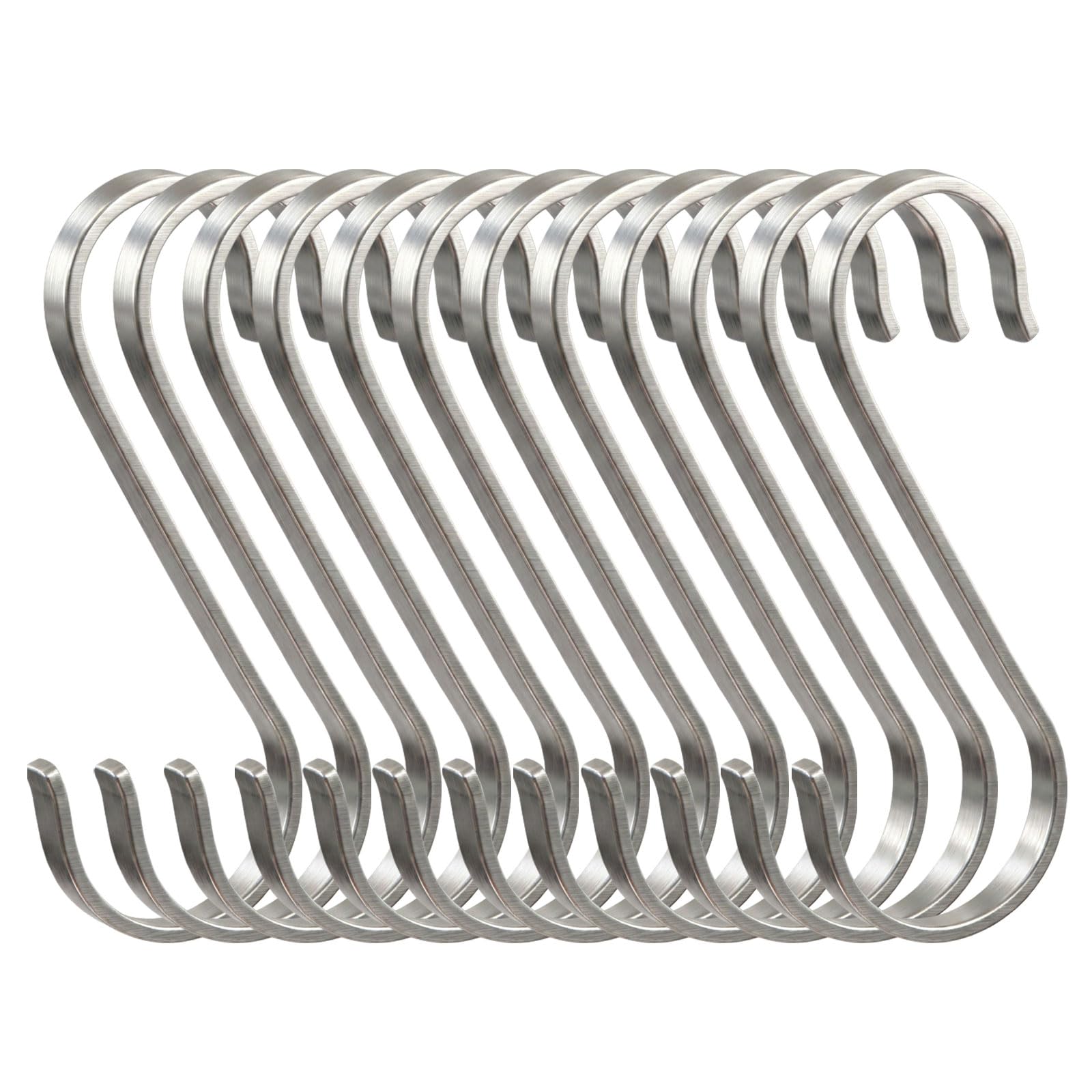 Stainless Steel S Hooks - 10 Pack -1