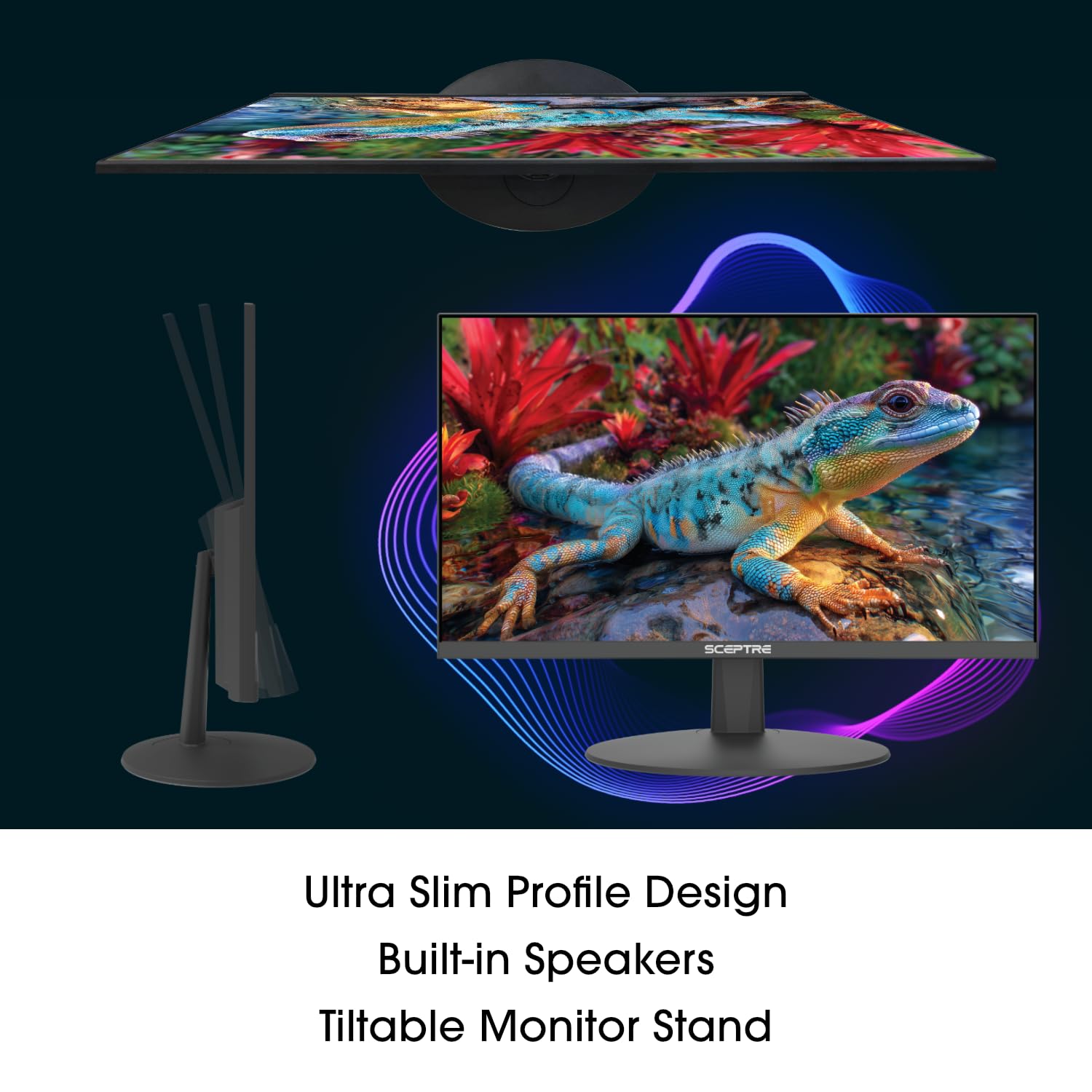 Sceptre New 22-inch Gaming Monitor up to 144Hz HDMI DisplayPort Build-in Speakers, Machine Black 2026 (E225W-FW144 Series)