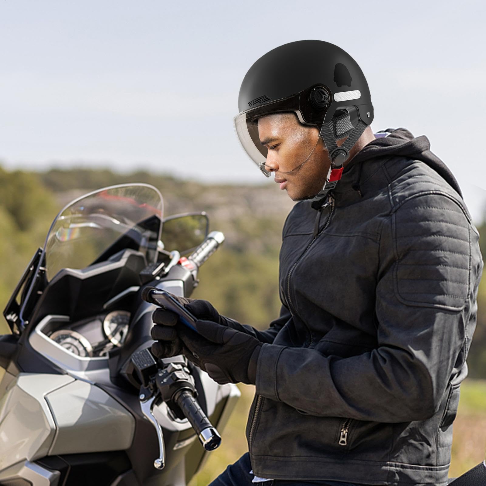 Casco da sci per adulti, casco da bici | Mountain Road – Casco da sci con occhiali protettivi, casco da snowboard per attrezzature da snowboard