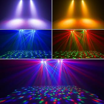 DJ Party Lights with Stand,Party Bar Light, Rotating Ball Disco Lights & Corlorful Par Light,Stage Lighting System Sound Activated for Bar Gig Move Band Dance Wedding Halloween Christmas