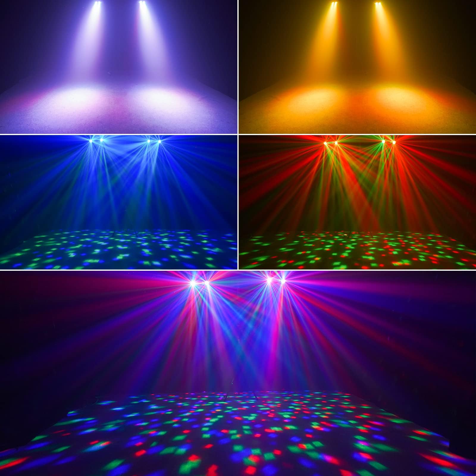 Luces de fiesta de DJ con soporte, luz de barra de fiesta, luces de discoteca giratorias y luz par Corlorful, sistema de iluminación de escenario activado por sonido para bar, concierto