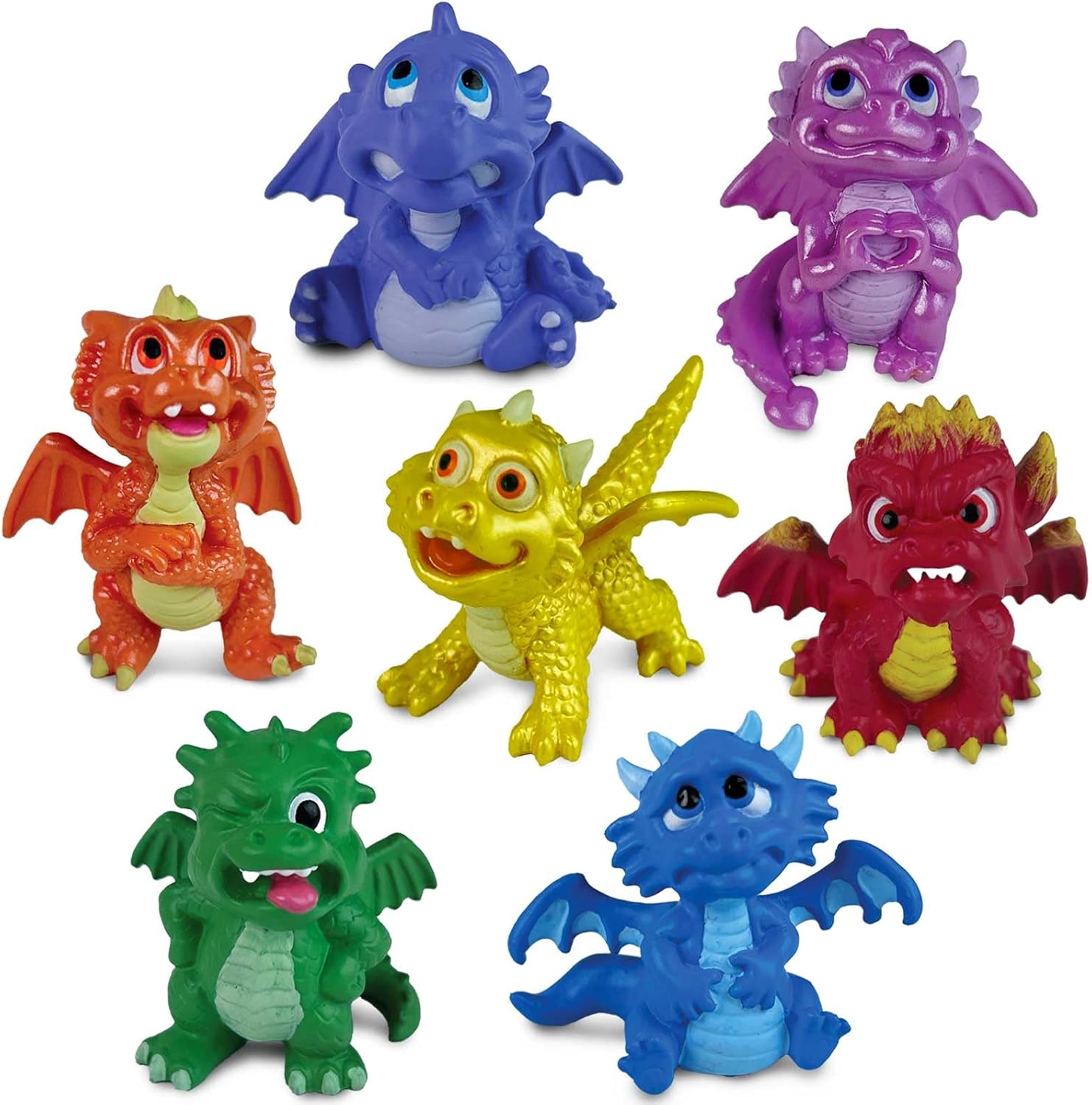 Safari Ltd. Mystic Mood Dragons TOOB – 7 Emotion-Themed Dragon Figurines – Social Emotional Learning Toy Set for Boys, Girls, and Kids 3+