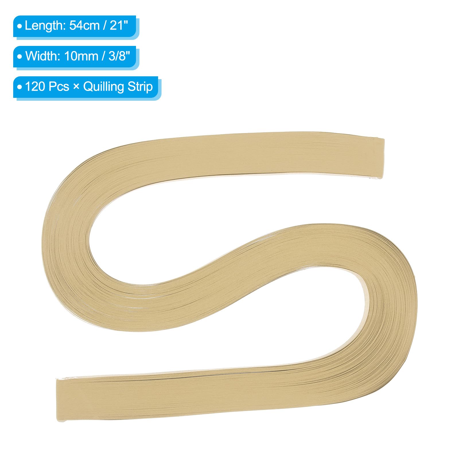 PATIKIL 120pcs Quilling Paper Strips Paper Flowers Quilling Kits 3/8"(10mm) Origami Paper for Adults Beginner Art Craft 21"(54cm) Light Brown - Image 2