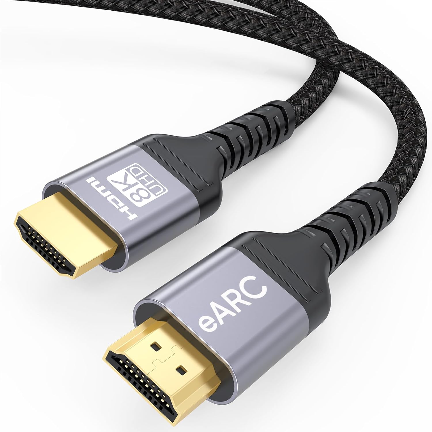 Product image of 8K HDMI ARC/eARC Cable for Soundbar to TV 3.3FT, eARC HDMI Cable 2.1 48Gbps Ultra High Speed HDMI Cord Dolby Atmos 8K@60Hz, 4K@120Hz HDR 3D HDCP2.3&2.3 for Vizio Sono Samsung Bose Sound bar