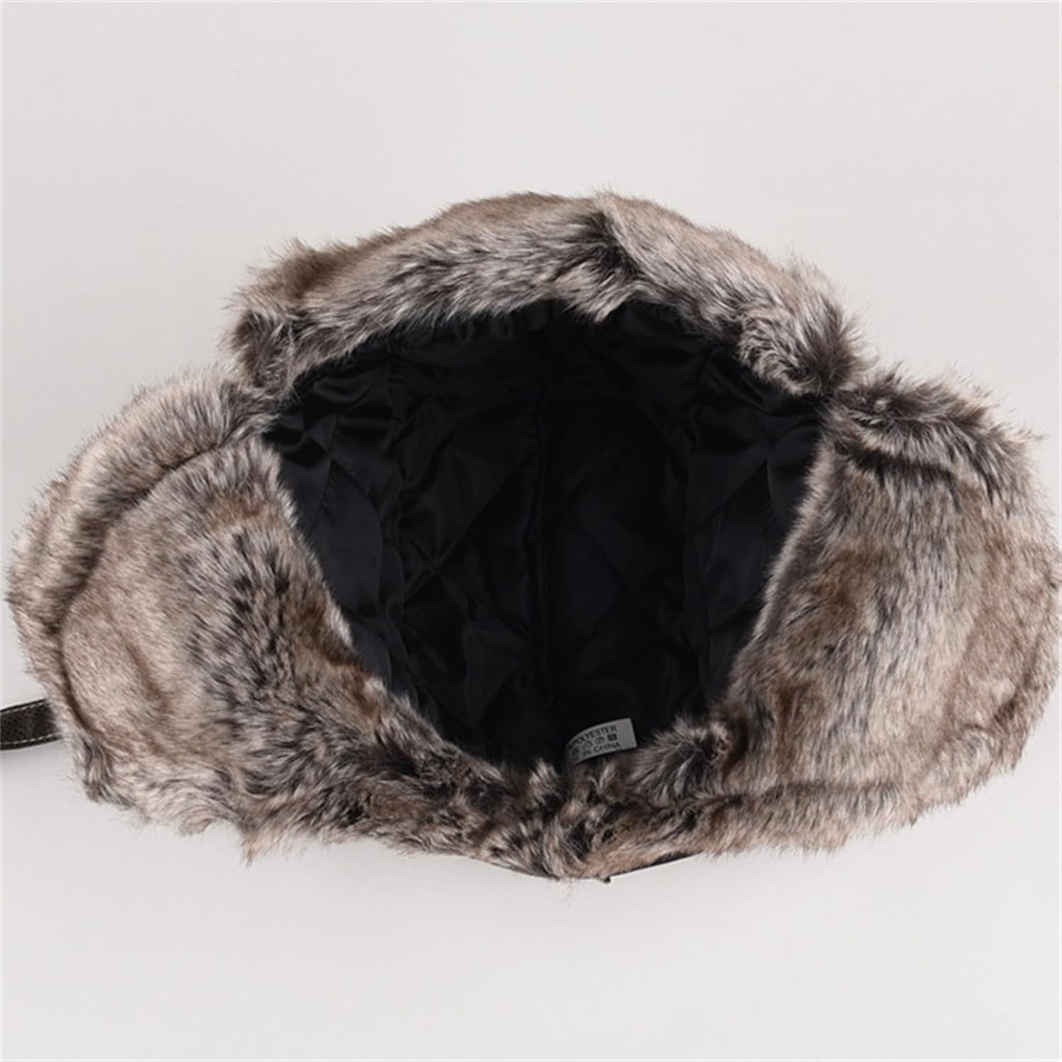 Men's Leather Winter Trapper Hat, Windproof Ski Cap with Ear Protection for Outdoor Activities
