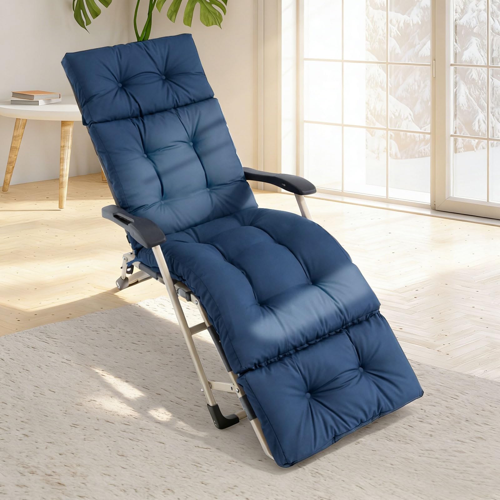 Coussin de chaise longue 190x55x10cm pour bain de soleil de jardin