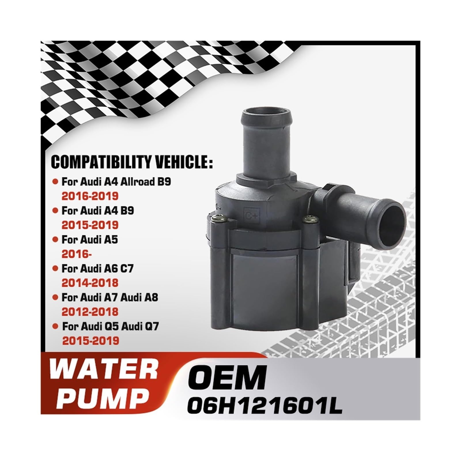 Pompa Wodna Elektroniczna Pompa Wodna Pomocnicza Pasująca Do Audi A4 A5 A6 A7 A8 D4 Q3 Q5 Q7 Porsche Macan