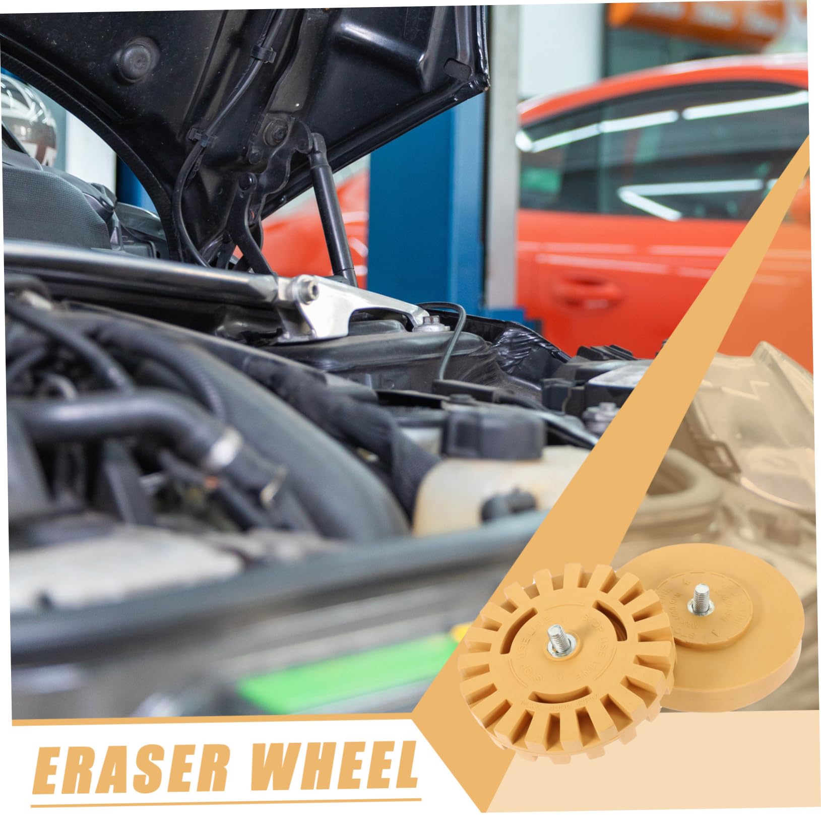 Mikikit Decal Remover Eraser Wheel 2pcs Sticker Adhesive Remover Tool High Grade Rubber Wheel for Car Truck Rv