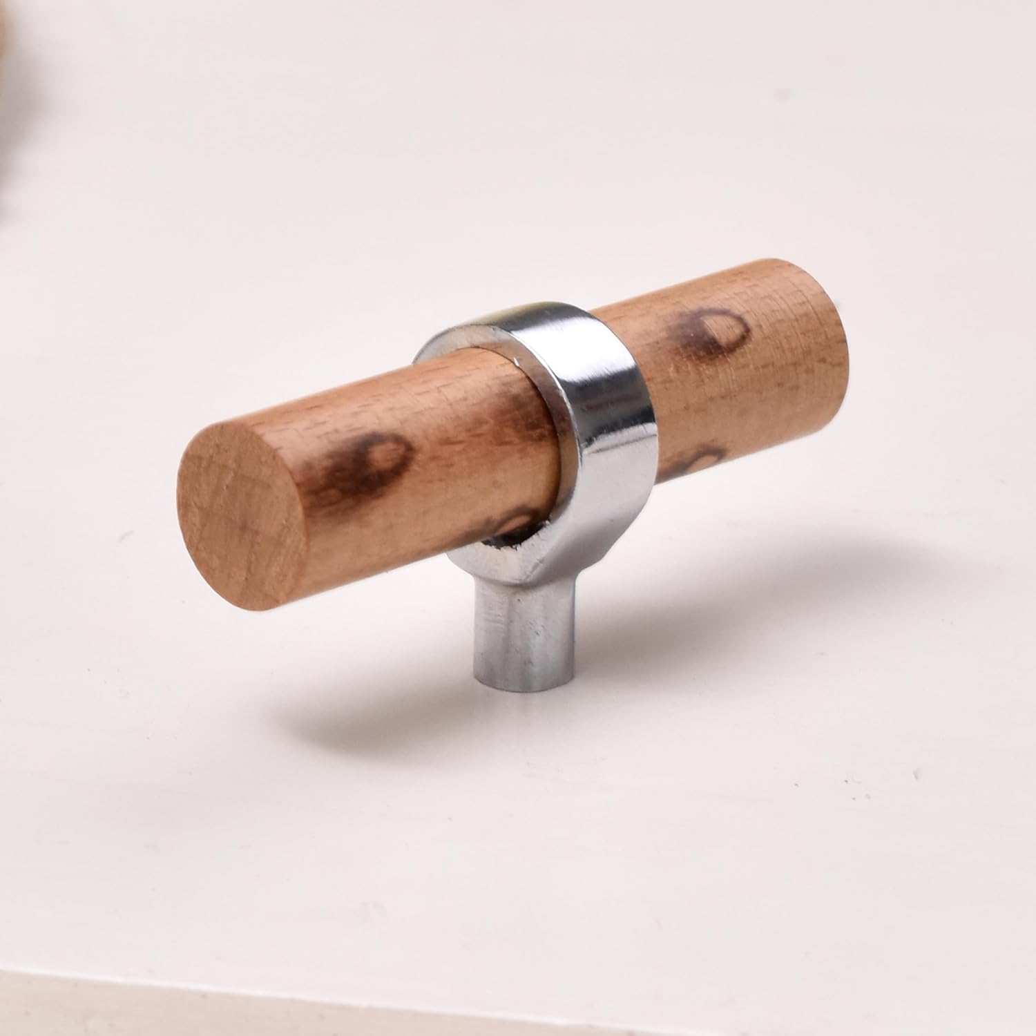 IndianShelf 6 Pieces Wooden Cabinet Knobs- Wooden Pulls- Boho Drawer Pulls- T Bar Knobs- Kitchen Cabinet Knobs- Drawer Knobs- Dresser Drawer Knobs- Wooden Drawer Pulls- Wood Knobs- Boho Dresser Knobs