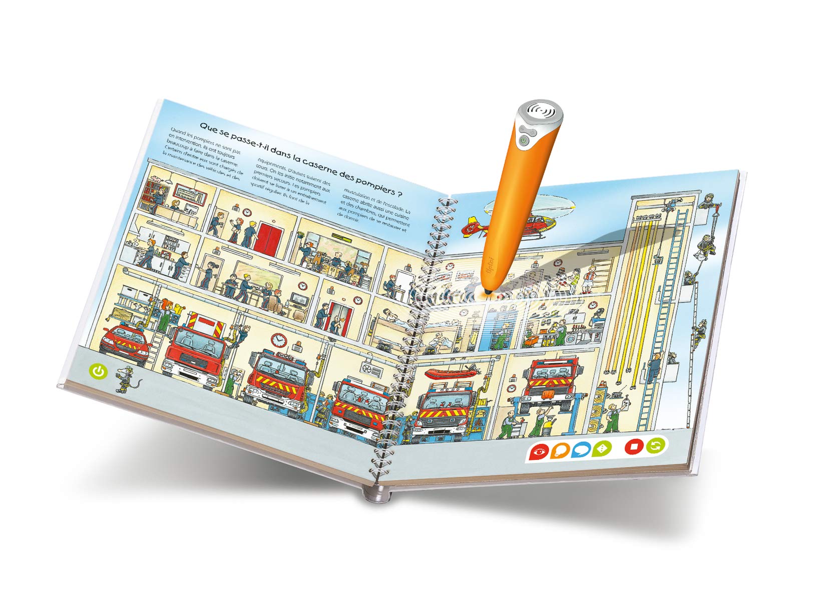 Ravensburger Livre interactif tiptoi Je découvre les pompiers Jeux éducatifs sans écran français Enfants 4 ans 00694